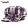 Sboy Hatts Youbome Fashion Women Octagonal för Backer Gorras Cap Planas Female Casquette Sun Hat Snapback Caps