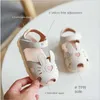 Sandals New Summer Baby Shoes Leather Soft Sole Kids Sandals Closed Toe Cute Toddler Girls Sandals 15-25 Z0331