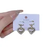 Dangle Lustre Designer Boucles d'oreilles Stud Marque 18K Plaqué Or Coeur Lettres Mode Femmes Boucle D'oreille De Mariage De Haute Qualité Bijoux