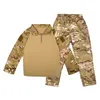 Men's Tracksuits Younger Men Tactical Frog Suit Camouflage Outdoor Training Hunting Long Sleeve Summer Military Camp Pupil Uniform Male