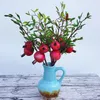 Fleurs décoratives artificielles grenade fruits plantes en plastique Branches maison bricolage décor de mariage cadeau de noël Arrangement floral