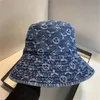 Cowboy Bucket Hat Casual Luxury Unisex Designers Caps Women Mens Designer Hats Cool Casquette Denim Print Mittade Cap Men Beanie273T
