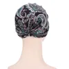 Bonnets Bonnet/Crâne Casquettes Dames Turban Mode Imprimé Ethnique Chapeau Européen Et Américain Fleur De Cajou Sac Taille Cap Pur Coton Musulman Caillot