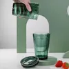 Kubki 450 ml Nordic Glass Cup ze słomką i pokrywką ciemnozielone naczynia do picia kawa kubek wina mleko piwo piwo sok sok sok zimny