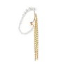 Backs Orecchini DIEZI One Piece Hyperbole Long Chain Nappa Wedding Fashion Pearl Clip per donna Accessori gioielli Ear Cuff