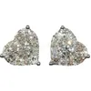 Fashion Micro Pave Heart Shape Rhinestone Stud Earrings Bling CZ Stone Ear For Women Jewelry