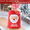 Decorazioni natalizie 5 pezzi Sacchi di Babbo Natale Sacchetto regalo Caramelle Confetto con coulisse per la casa Noel Anno 2023 Regali