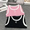 Tanques de mujer Camis diseñador Mujer Tejer Verano Sin mangas Tank Tops Diseñador Chaleco de punto Mujer Camiseta 14QI