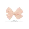 Hårtillbehör 12st/Set Print Brodery Bows Clip for Baby Girls Sweet Hollow Safety Hairpin Barrette Headwear Wholesale