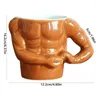 Kubki 1PC Creative Muscle Mub Ceramic Coffee Man Cup do Milk Beverage Cute Knebel Prezenty dla dorosłych mężczyzn i studenci domowe kuchnia