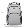 Bolsas escolares laptop de mochila masculina de grande capacidade 15.6 Oxford Gray Solid High School Bag Júnior Estudante College Backpack Multifuncional Mochila 230403