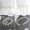 Autres accessoires de mode Ceintures Chaîne de perles réglable pour femmes Mode élégante ceinture de tournesol filles robe sangle de taille Dhgarden Dhblt