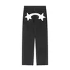 Men's Jeans Hip Hop Stars Print Baggy Black Blue Men Women Straight Pants Streetwear Loose Retro Y2k Punk Casual Denim Trousers