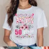 Женская футболка «Сделано в 1973 году». Цветы. 49 лет. 50 жен. Подарок на день рождения. Топ с принтом и повседневным рисунком 230403.