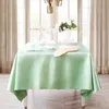 Table Cloth Satin Tablecloth 2Pcs Long Rectangle Green Silky Mooth Overlay Cover For Wedding Party Restaurant