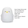 Veilleuses Pingouin Silicone Tactile Capteur Veilleuse Rechargeable 7 Couleurs USB Charge LED Lampe De Nuit Pour Enfants Bébé Cadeau De Noël P230331