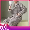 Vêtements de nuit pour hommes Robe d'hiver chaud Kimono vêtements de nuit pyjamas pour dormir flanelle grande taille 6XL vêtements de maison hommes pyjama