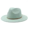 BERETS 여성 해변 파나마 태양 모자 넓은 챙 모자 모자 남자 버킷 레이디 스프링 여름 UV 보호 뼈 재즈 캡 페도라
