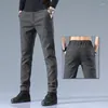 Pantalons pour hommes Hommes Automne Hiver Laine Épaissie Costume Mode Business Casual Slim Fit Stretch Mâle Marque Pantalon 38