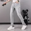 Men's Jeans designer luxury 2023 Summer Fashion Brand Hot Diamond Youth Leisure and Handsome Slim Fit Small Foot Long Pants Male LT1N