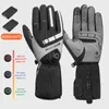 Ski Gloves ROCKBROS Heated Gloves Winter Warm Skiing Gloves Moto Touch Screen Waterproof Battery Powered Outdoor Snowmobile Thermal Gloves 231102