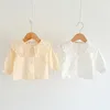 Kids Shirts 3079B Baby Shirt Classic Girls' Shirt Fall Full Match Baby Girls' White Shirt 0-3 Year Children's Cotton Shirt 230403