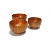 Bowls Acacia Wood Serving Bowl For Fruits Or Salads Japanese Style Single Rice Soup Container Kitchen Tableware