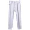 Jeans Jeans Jeans Designer Jeans Hommes Pantalon Hommes Printemps / Été Léger Luxe Édition Coréenne Mince Pieds Élastiques Slim Fit Coton Pur Blanc B Parent Pantalon LIVS