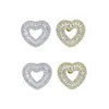 Stud 2023 5A Cubic Zirconia High Quality Girl Women Jewelry Sparking Bling Ice Heart Shaped Earring For Girlfriend 231102