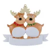 New 2023 Personalized Reindeer Family Tree Decoration Cute Deer Christmas Resin Pendant 1103 2024