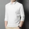 Polos pour hommes Hommes Blanc Vert Gris Bleu Noir Rose Marine Polos Couleur Unie Business Casual Tops OOTD Que porter au travail aujourd'hui Tenues