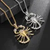 Pendant Necklaces High Quality Crystal Cubic Zirconia Scorpion Lobster Necklace For Men Women Hip Hop Rock Party Jewelry Gift