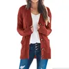 Femmes Tricots Casual Cardigan Veste Femmes Pull Solide Chaud Automne Hiver Vêtements Mode Tricoté Y2k Tricots Manteaux Et Vestes