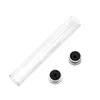 6st Transparent plastpenna Holder Crystal Cylinder Presentlåda pincette Eyebrow Clip Universal Packaging Lagringslådor