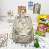 Borse da scuola DCIMOR Moda grana scura Zaino da donna Borsa da viaggio portatile fresca da donna Kawaii Ragazza Laptop Student Bookbag Zaino College