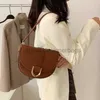 Shoulder Bags Women's Vintage Luxury Solid Small Soul Pack Fasion Simple Underarm and Bag for Femele Travel Free Sippingstylishdesignerbags