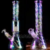 Rainbow Glass Bong Hookahs Rök vattenledningar hårda dabb riggar chicha downstem daisy vatten bongs med 14 mm skål