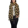 Scarves Customized Print Real Leopard Scarf Men Women Winter Warm Sexy African Animal Fur Shawls Wraps