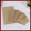 Jewelry Pouches 1000pcs 20x30cm Flat Brown Kraft Paper Bag No Window Not Stand Up Zipper/zip Lock Packaging Bags For Gifea