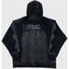 Graffiti Hoodies Mens Sweaters Moda Tasarımcısı Balencigsas El Boyan Paris Marka Hoodie Home 2024 Yeni kademeli kule Out Yıkanmış Eski H Hnip