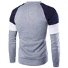 Heren t shirts zogaa heren mode gewoon shirt met lange mouw katoen casual pullover jumper hoodie o-neck patchwork heren kleding