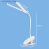 Skrivbordslampor LED CLIP DESCH LAMP USB RECHAREBLEABLE DUBBEL LÄSNING Ljus 3-nivå varmt coolt vitt dagsljus flexibelt enkelt klipp nattljus Q231104