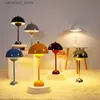 Skrivbordslampor danska moderna svampform macaron bordslampa sovrum studie led retro smidesjärn e27 läsningslampa hem dekoration bordslampa q231104