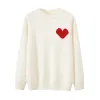 Pull de créateur Loveheart Une femme amant cardigan tricot v col rond col haut femme mode lettre blanc noir vêtements à manches longues pull LI