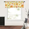 Tenda Texture autunnale Tende trasparenti per cucina Cafe Mezza corta Tulle Finestra Valance Home Decor