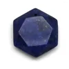 Charms 1/PCS Natural Stone Lapis Lazuli Black Semi-Precious Pendant DIY Necklace Jewelry Making Accessories Charm Crafts