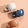 Mugs 240Ml Modern Personalized Ceramic With Thick Handle Simple Breakfast Milk Latte Cups Kitchentea Mug Drinkware