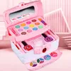 Beauty Fashion Children Girl Princess Makeup Cosmetics Game Box Toy Set Lipstick Eyeshadow Safe Non Toxic Toys Birthday Present 231110