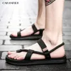 GAI CARANFIER Summer Beach Men Casual Sandals Gladiator Roman Sandalias Male Shoes Adult Slip-on Flat Flip Flops 230403