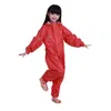 Raincoats 80-155cm Children's Raincoat Waterproof For Girls Boys Kids Rain Coat Cover Cloak Trench Jumpsuit Playing Rainwear Poncho Tarp